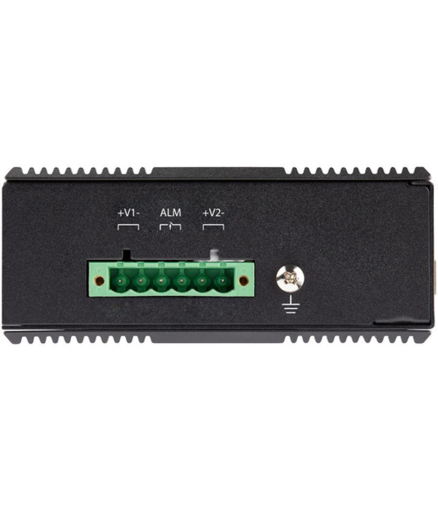 StarTech.com Switch Conmutador Industrial Ethernet Gigabit 6 Puertos - 4x RJ45 PoE - 2 Ranuras SFP PoE+ de 30W 12-48VDC DIN (IES
