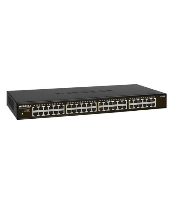 NETGEAR GS348 No administrado Gigabit Ethernet (10/100/1000) 1U Negro