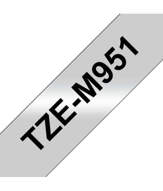 Brother TZE-M951 cinta para impresora de etiquetas Negro sobre plata