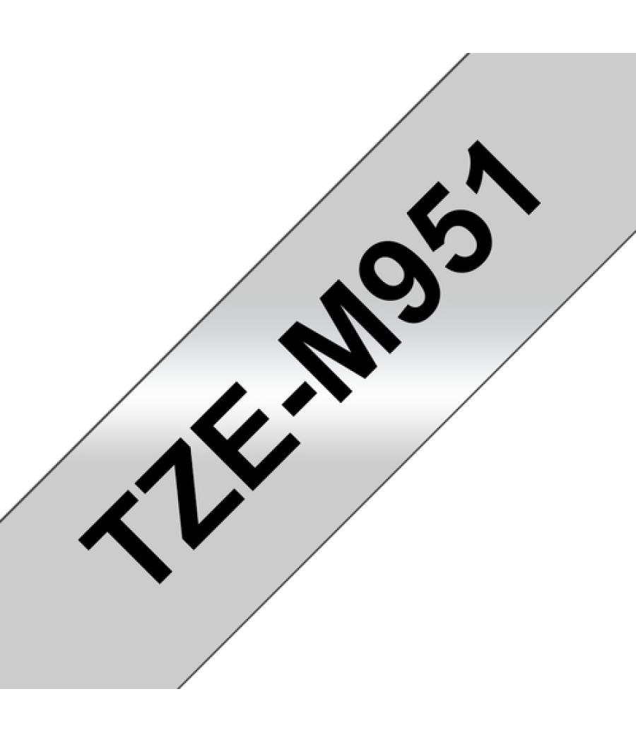 Brother TZE-M951 cinta para impresora de etiquetas Negro sobre plata