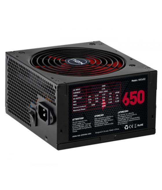 Nox nxs650 unidad de fuente de alimentación 650 w 20+4 pin atx negro, rojo