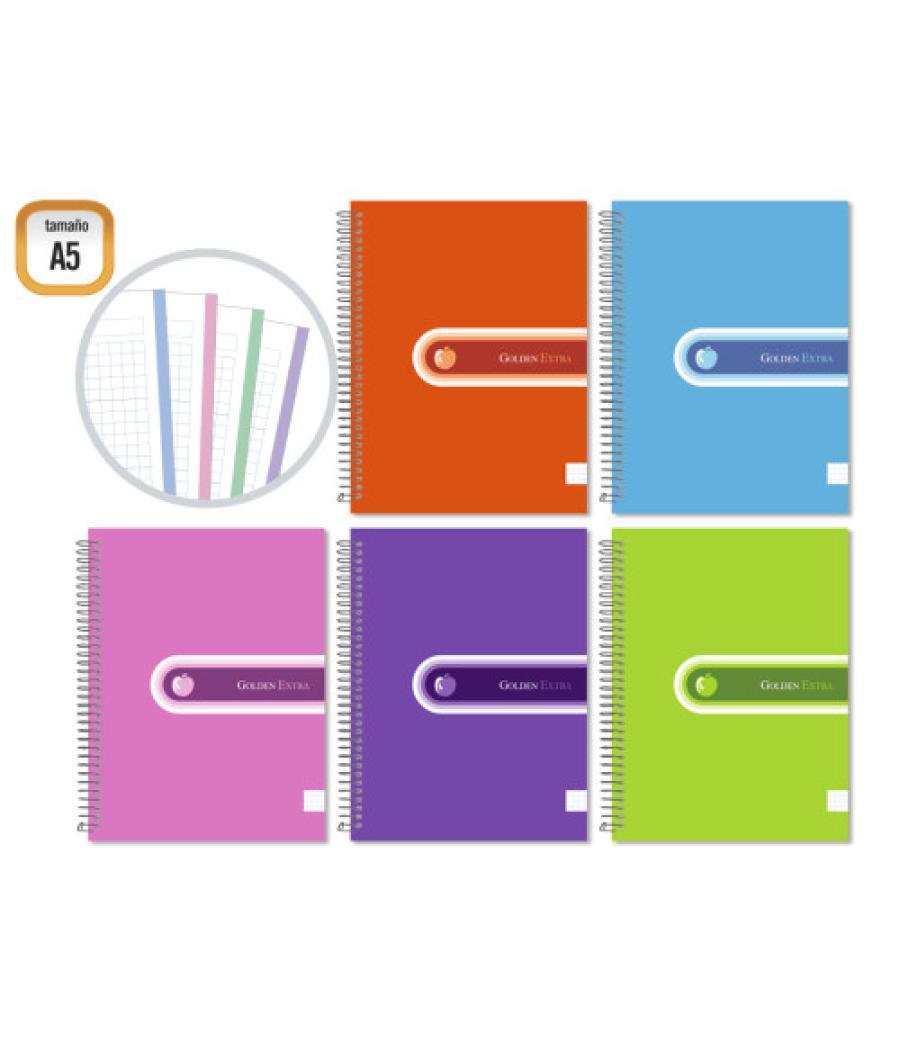 Cuaderno extra t.f. a5 140 hojas microperforado golden 318211