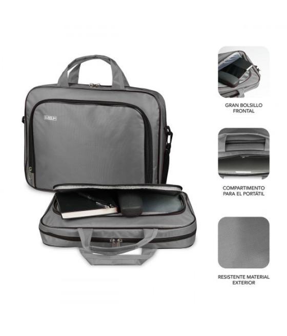 Subblim maletín ordenador oxford laptop bag 15,4-16" grey