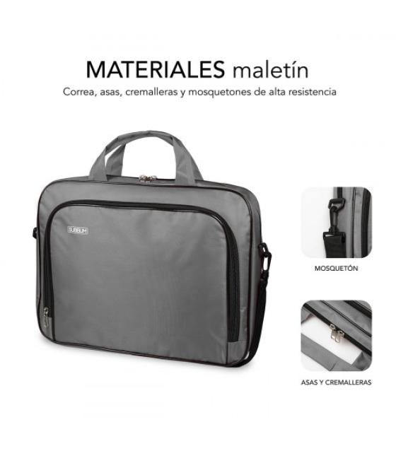 Subblim maletín ordenador oxford laptop bag 13,3"-14" grey