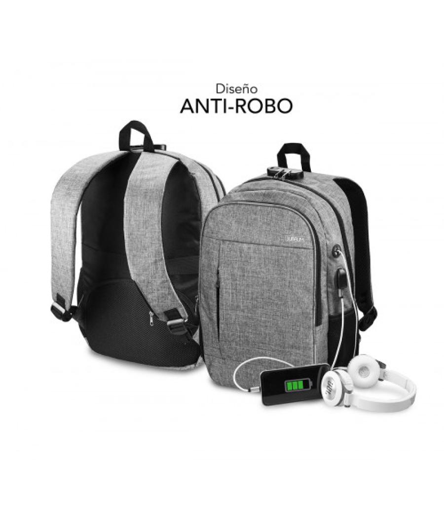 Subblim mochila para portátil urban lock backpack 16" grey
