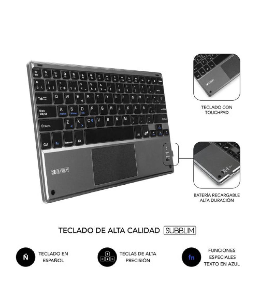 Subblim funda con teclado keytab pro bluetooth 10,1" touchpad black