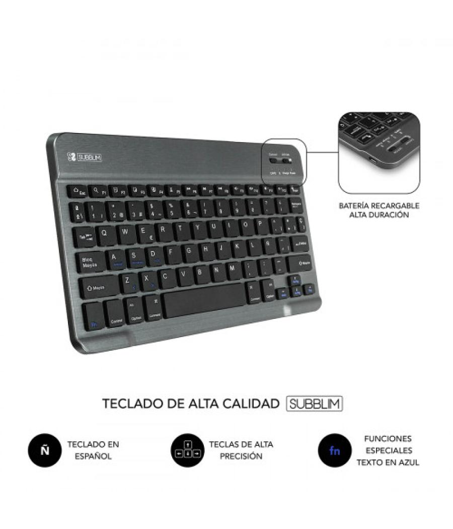 Subblim funda con teclado keytab pro bluetooth 10,1" red