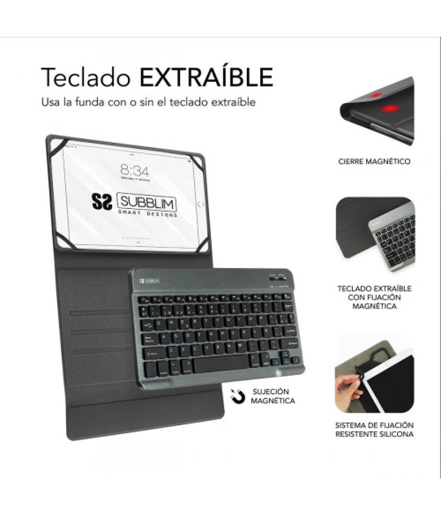 Subblim funda con teclado keytab pro bluetooth 10,1" black