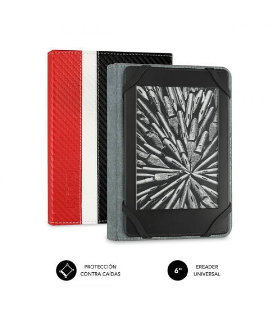 Subblim funda libro electrónico clever ebook case 6" red