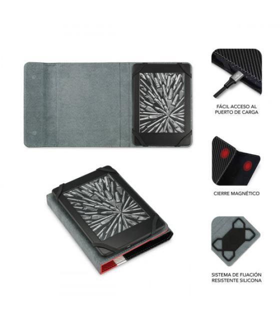 Subblim funda libro electrónico clever ebook case 6" red