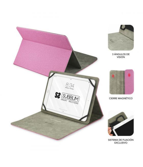 Subblim funda tablet clever stand tablet case 10,1" pink