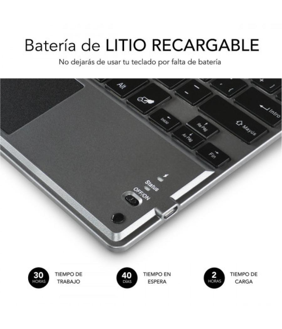 Subblim teclado bluetooth smart backlit bt keyboard touchpad grey