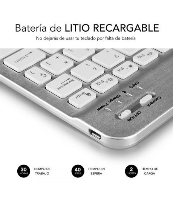 Subblim teclado retroiluminado bluetooth smart backlit bt keyboard silver