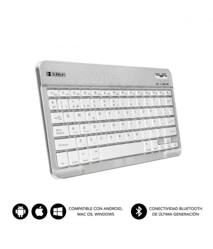 Subblim teclado bluetooth smart bt keyboard silver