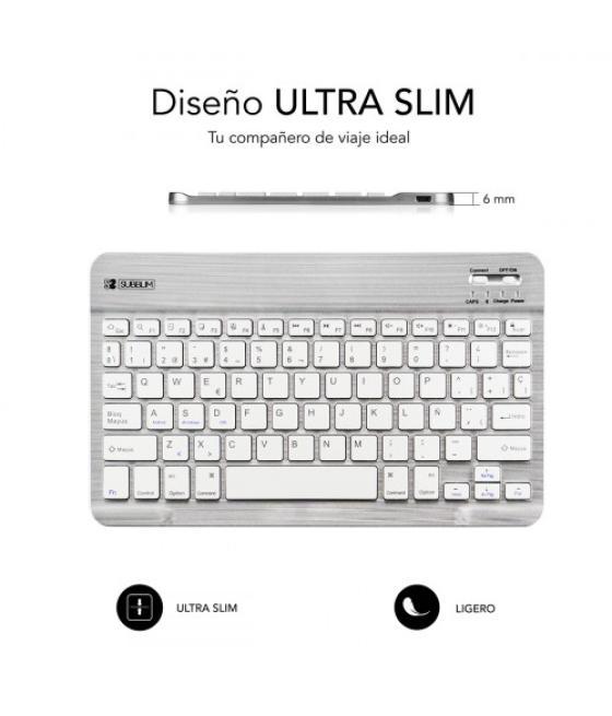 Subblim teclado bluetooth smart bt keyboard silver