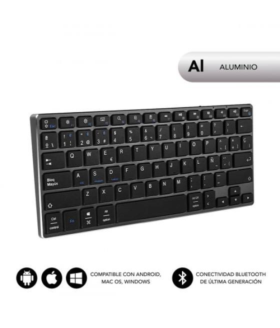 Subblim teclado wireless bluetooth aluminio advance compact grey