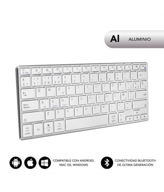 Subblim teclado wireless bluetooth aluminio advance compact silver