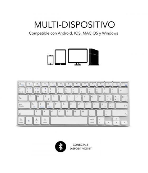 Subblim teclado wireless bluetooth aluminio advance compact silver