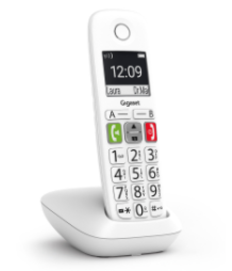 Gigaset e290 duo teléfono dect/analógico identificador de llamadas blanco