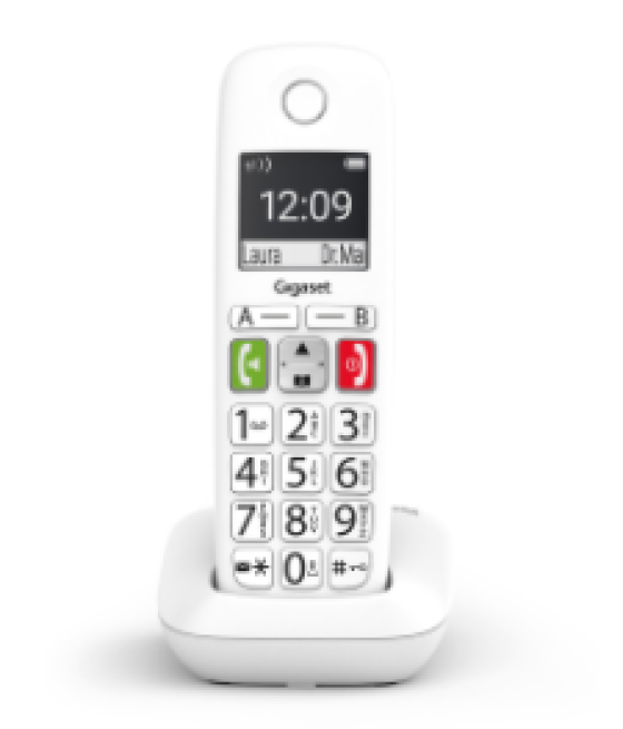 Gigaset e290 duo teléfono dect/analógico identificador de llamadas blanco