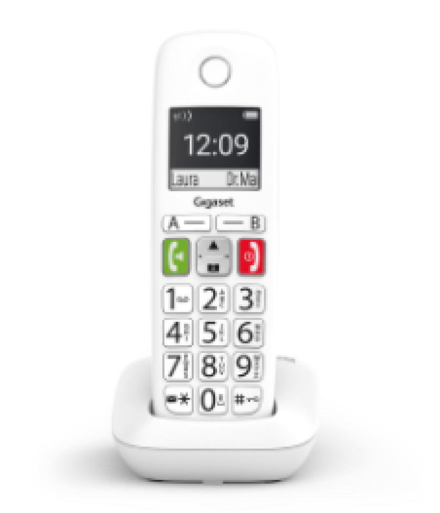 Gigaset e290 duo teléfono dect/analógico identificador de llamadas blanco