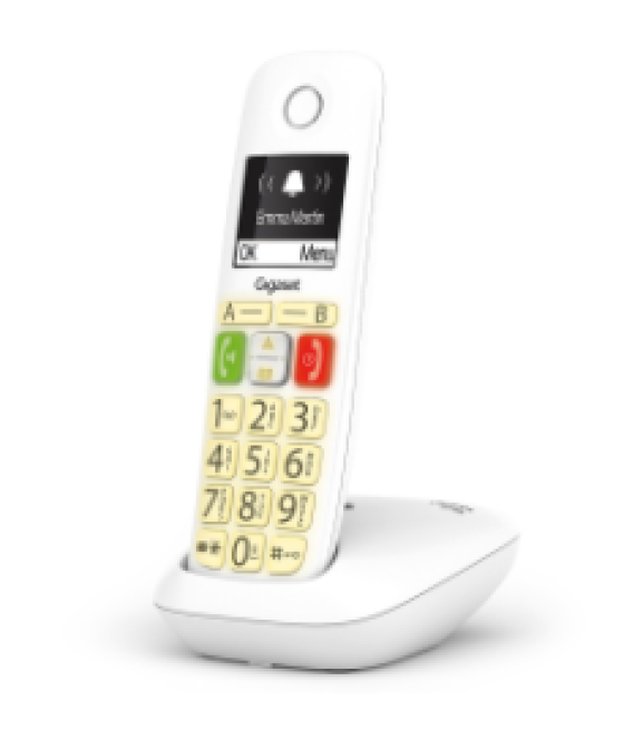 Gigaset e290 duo teléfono dect/analógico identificador de llamadas blanco