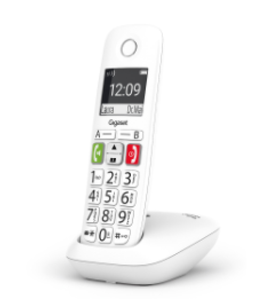 Gigaset e290 duo teléfono dect/analógico identificador de llamadas blanco
