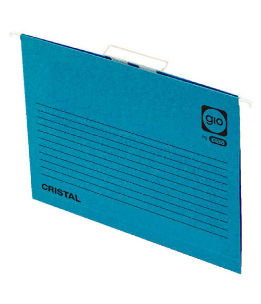 Carpeta colgante cajón visor corto cristal folio lomo v color azul gio 400021954