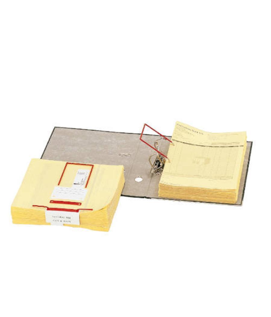 Caja 100 encuadernadores de clip 12x8,5 rojo elba 100580277