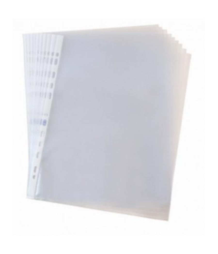 Caja 100 fundas multitaladro polipropileno standard folio color cristal elba 400005366