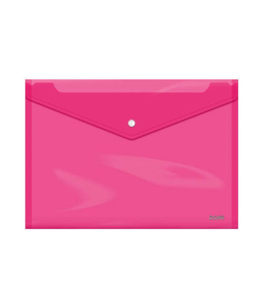 Sobres polipropileno broche rosa folio apaisado 360x255 dohe 91477