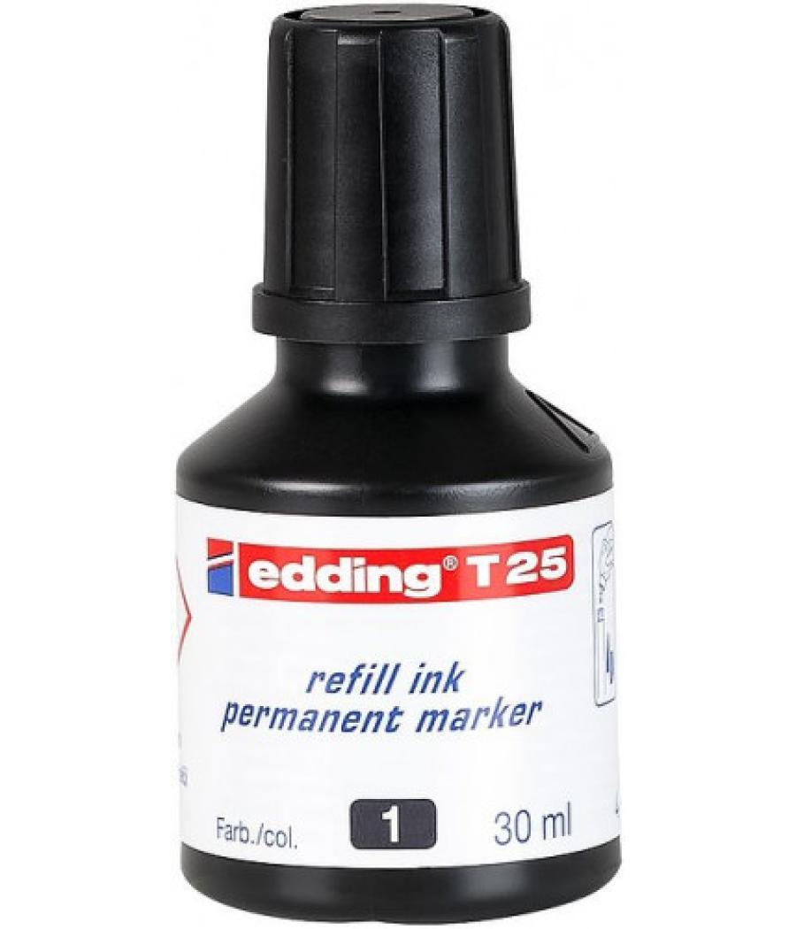 Frasco tinta para rellenar 30ml negro edding t25-001