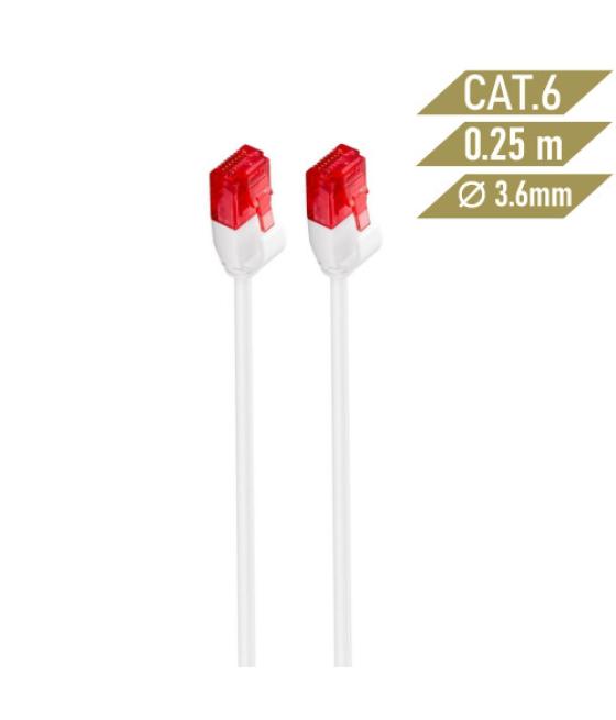 Ewent im1035 cable de red 0,25 m cat6 u/utp (utp) blanco