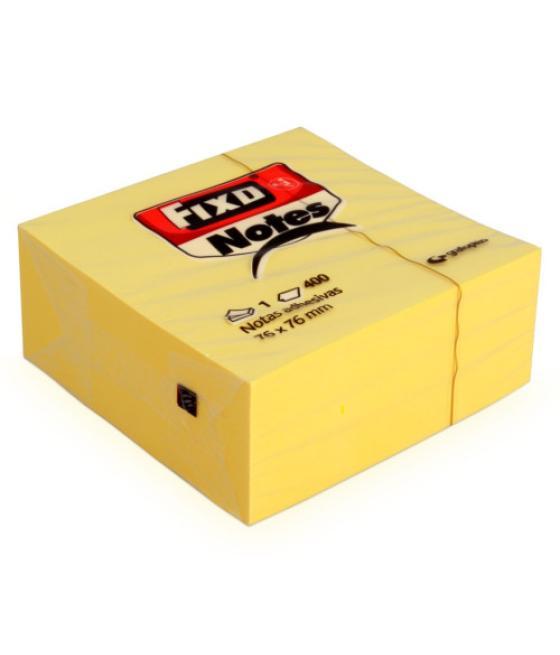 Cubo 400 notas adhesivas 76x76mm amarillas fixo 65005463