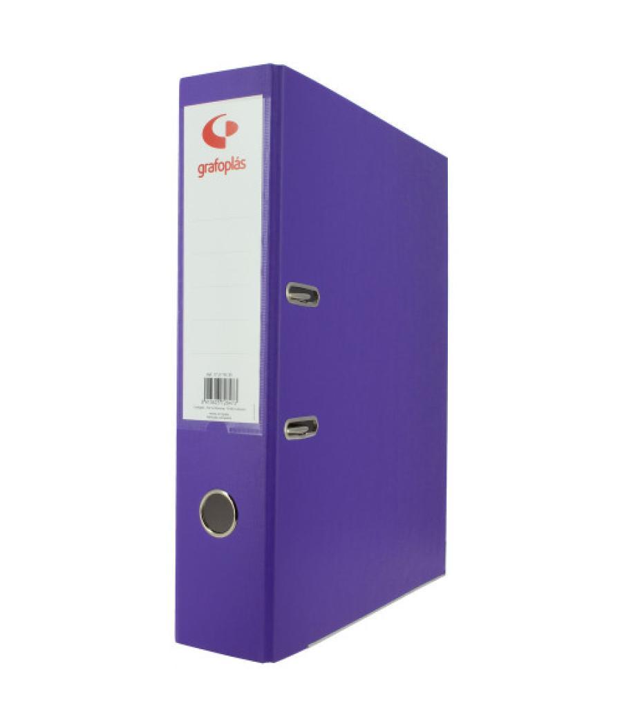 Archivador palanca 65 color morado folio lomo ancho 290x350x75 grafoplas 17279535