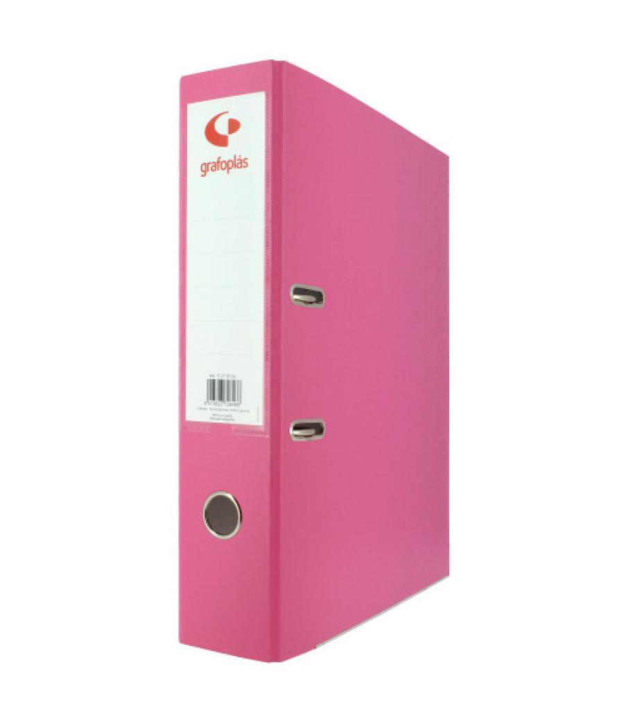 Archivador palanca 65 color rosa folio lomo ancho 290x350x75 grafoplas 17279554