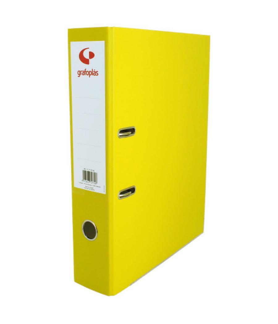 Archivador palanca 65 color amarillo folio lomo ancho 290x350x75 grafoplas 17279560