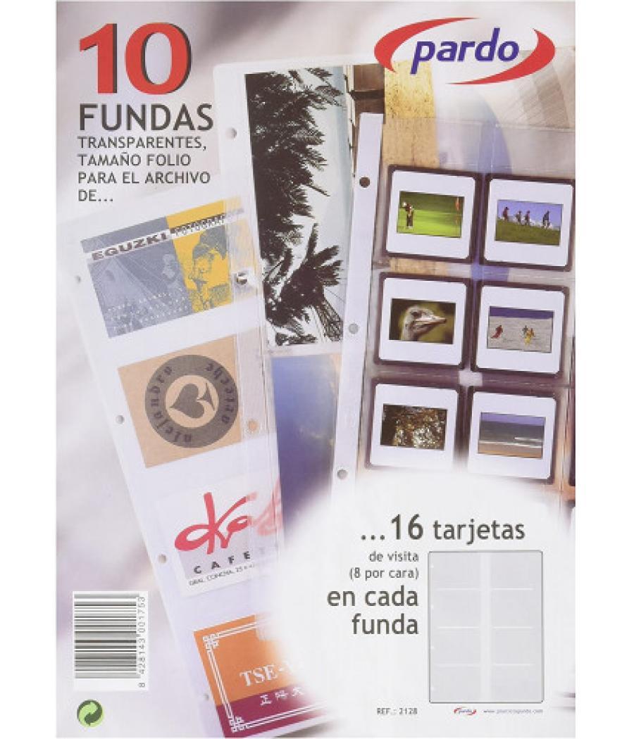 Recambio de 10 fundas con 16 tarjetas por funda pardo 212800