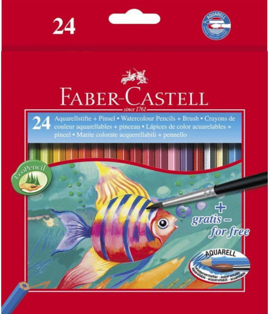 Estuche 24 lápices escolares acuarelables ht-120224 faber castell 114425