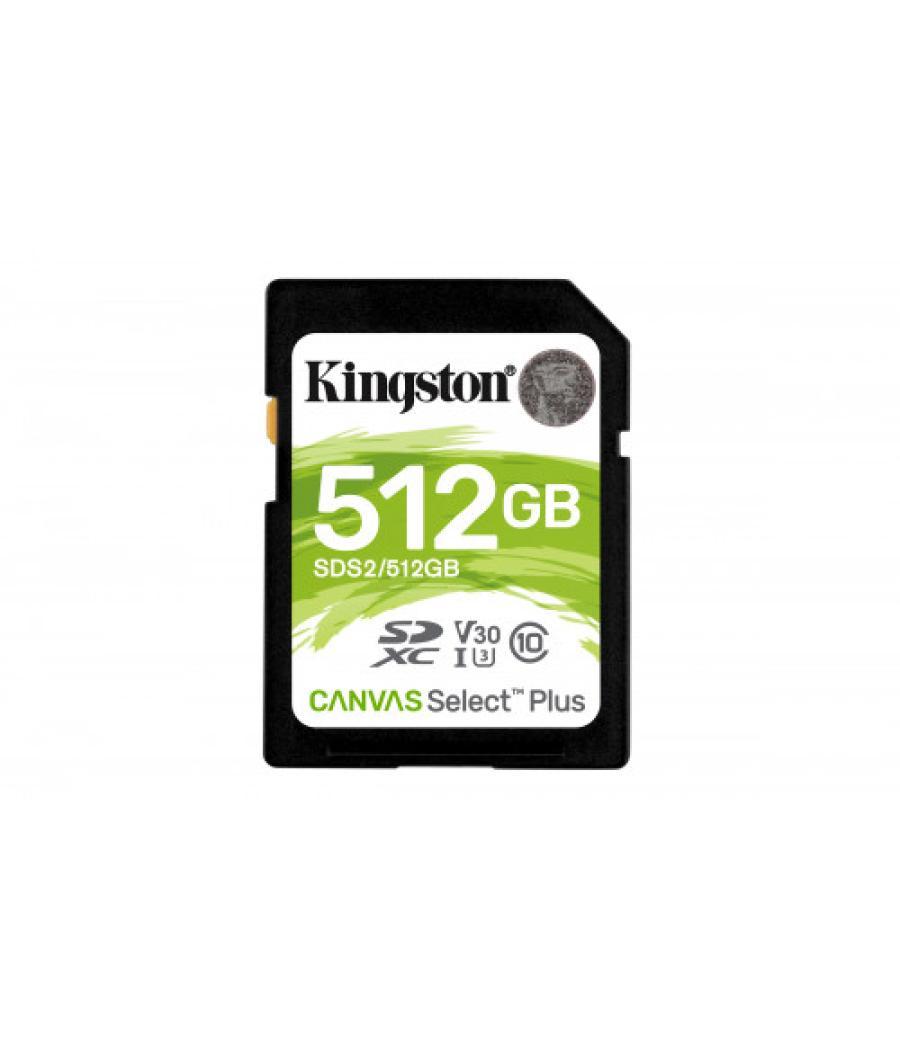 Kingston technology canvas select plus memoria flash 512 gb sdxc clase 10 uhs-i