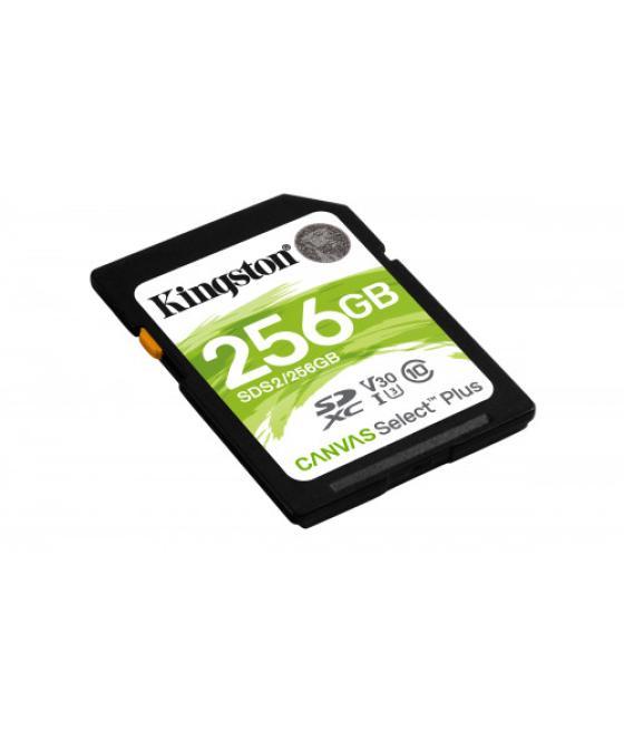 Kingston technology canvas select plus memoria flash 256 gb sdxc clase 10 uhs-i