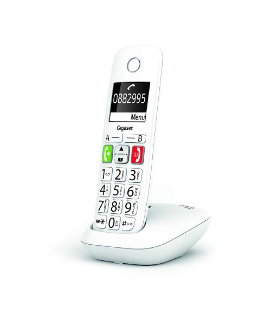 Gigaset e290 teléfono dect/analógico identificador de llamadas blanco