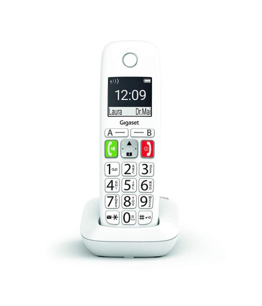 Gigaset e290 teléfono dect/analógico identificador de llamadas blanco