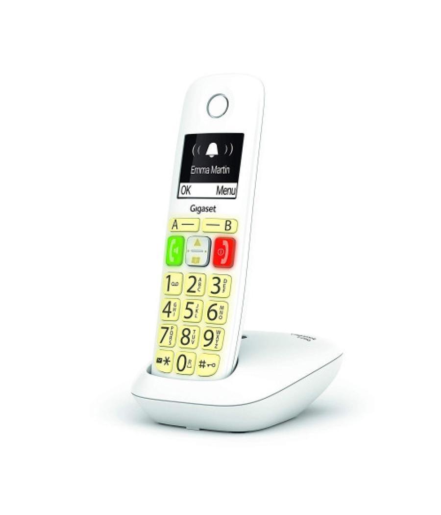 Gigaset e290 teléfono dect/analógico identificador de llamadas blanco