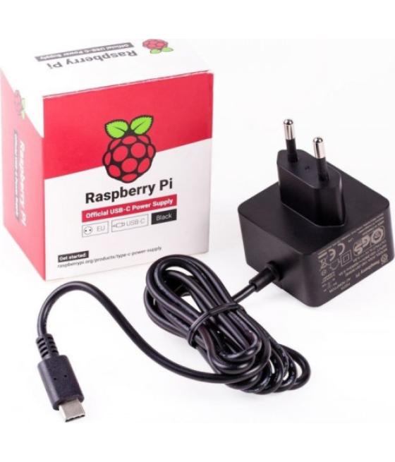 Raspberry fuente de alimentacion usb-c 5.1v 3a - negro - para raspberry pi 4 (1873425)