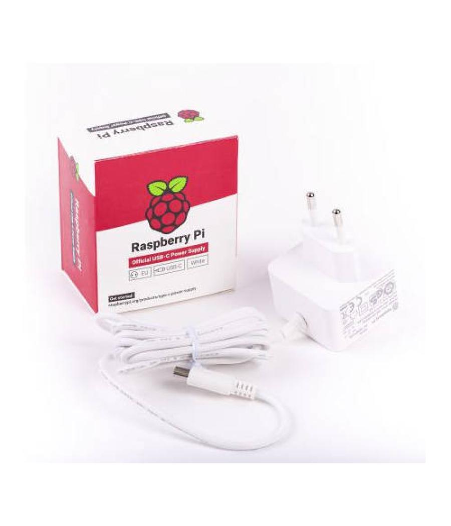 Raspberry fuente de alimentacion usb-c 5.1v 3a - blanco - para raspberry pi 4 (1873421)