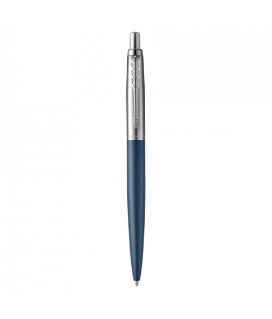 Bolígrafo jotter xl primrose azul mate ribete de color cromo plumín medio tinta azul parker 2068359
