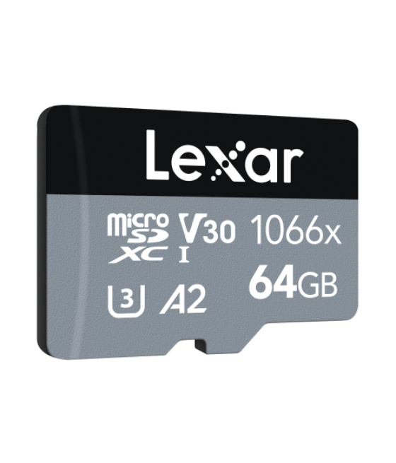 Lexar professional 1066x microsdxc uhs-i cards silver series 64 gb clase 10