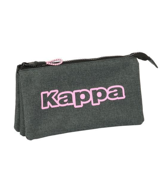 Bolso escolar portatodo safta triple kappa silver pink 30x220x120 mm