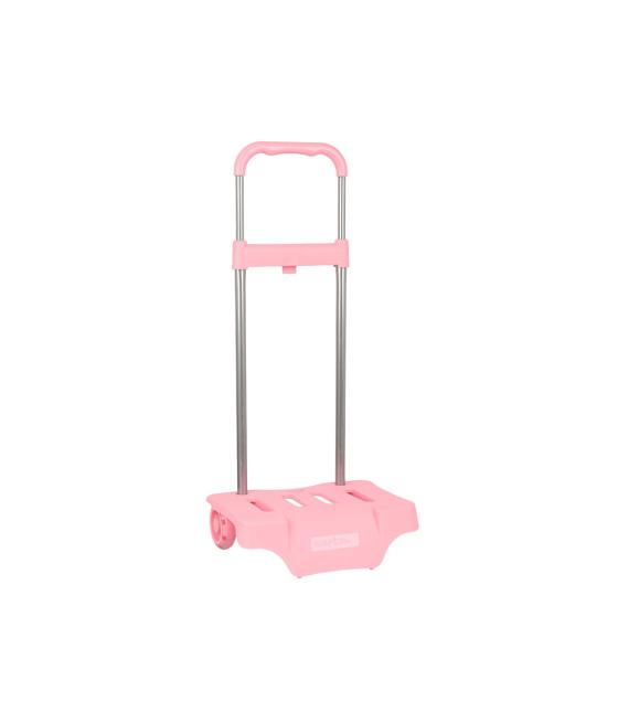 Carro escolar safta portamochilas rosa palo 300x230x850 mm